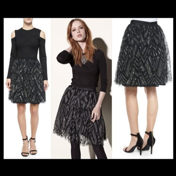 New Parker Switch high rise tulle sequin embellished layered full tutu miniskirt - Picture 1 of 7